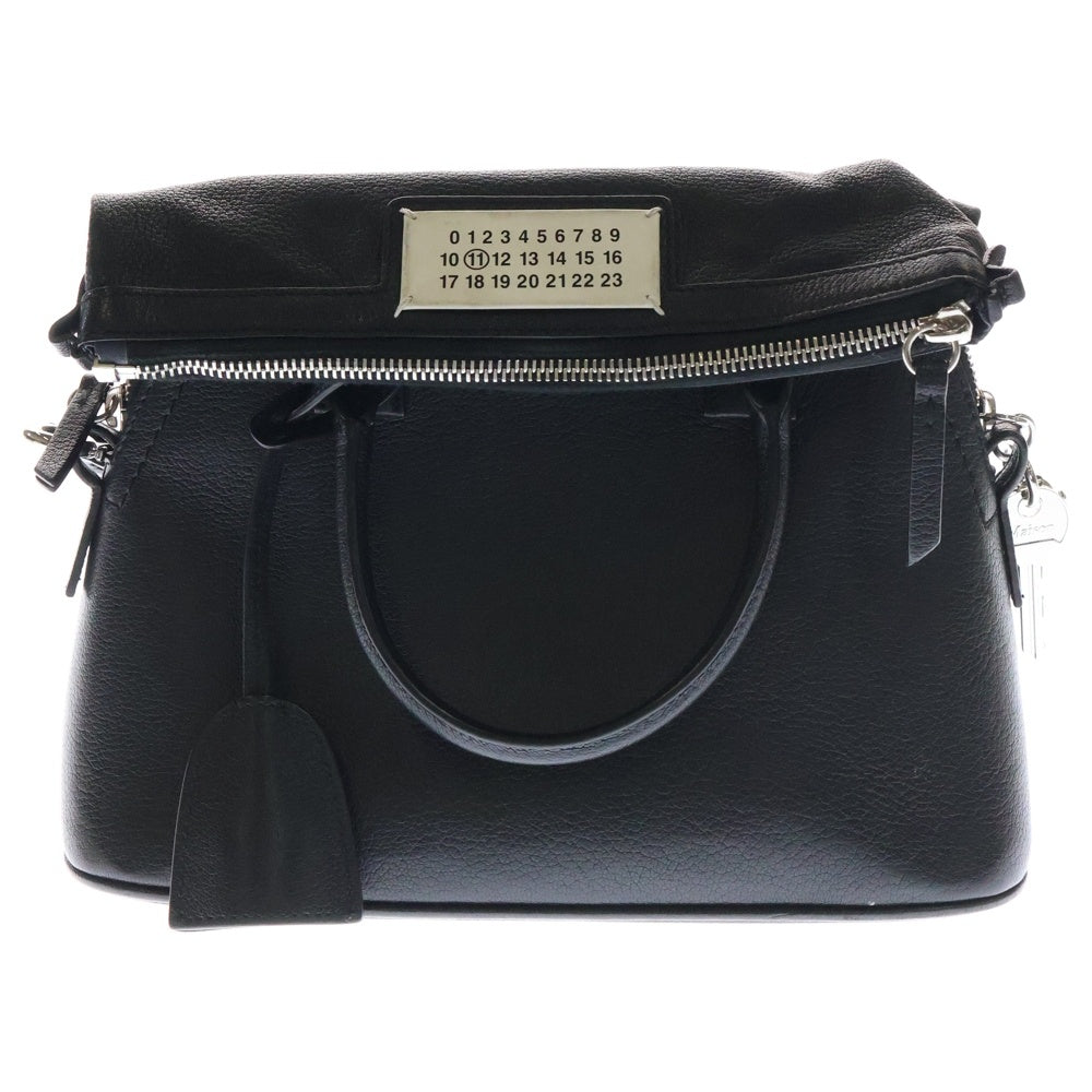 Maison Margiela 11(メゾンマルジェラ11) 5AC クラシックミニ ショルダーバッグ ハンドバッグ ブラック レザー SB1WG0037