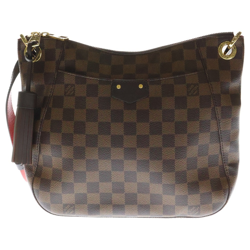 LOUIS VUITTON(ルイヴィトン) ダミエ サウスバンク レザーショルダーバッグ ブラウン レディース N42230