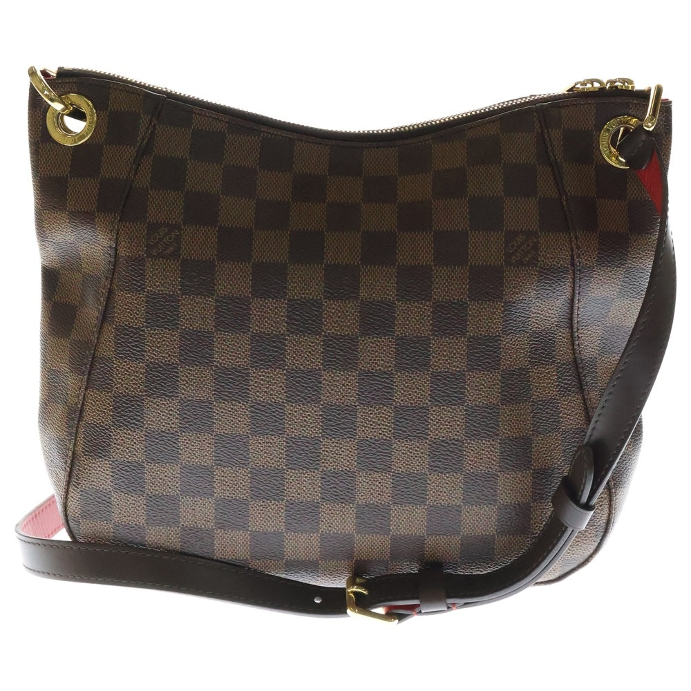 LOUIS VUITTON(ルイヴィトン) ダミエ サウスバンク レザーショルダーバッグ ブラウン レディース N42230
