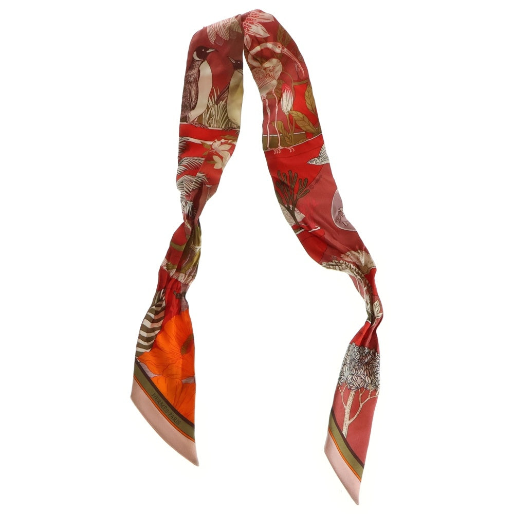 HERMES(エルメス) ツイリー プレシャス パラダイス レッド シルク スカーフ