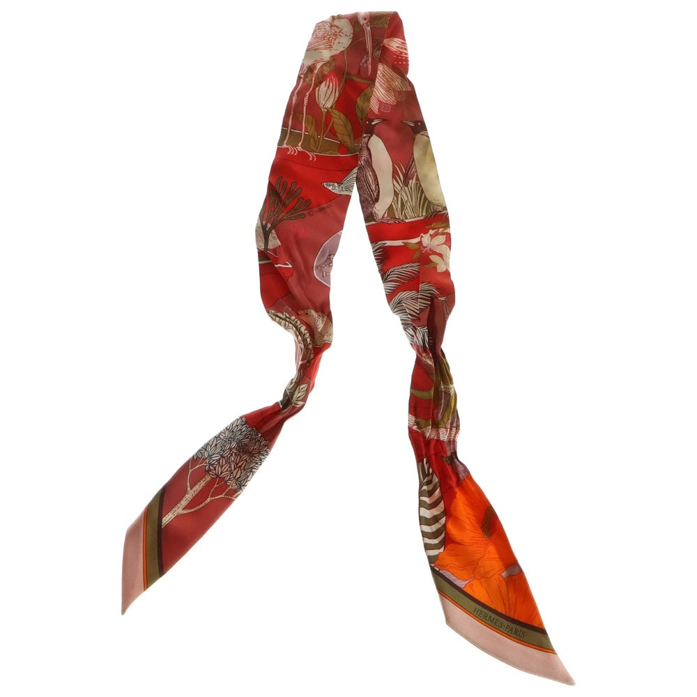 HERMES(エルメス) ツイリー プレシャス パラダイス レッド シルク スカーフ