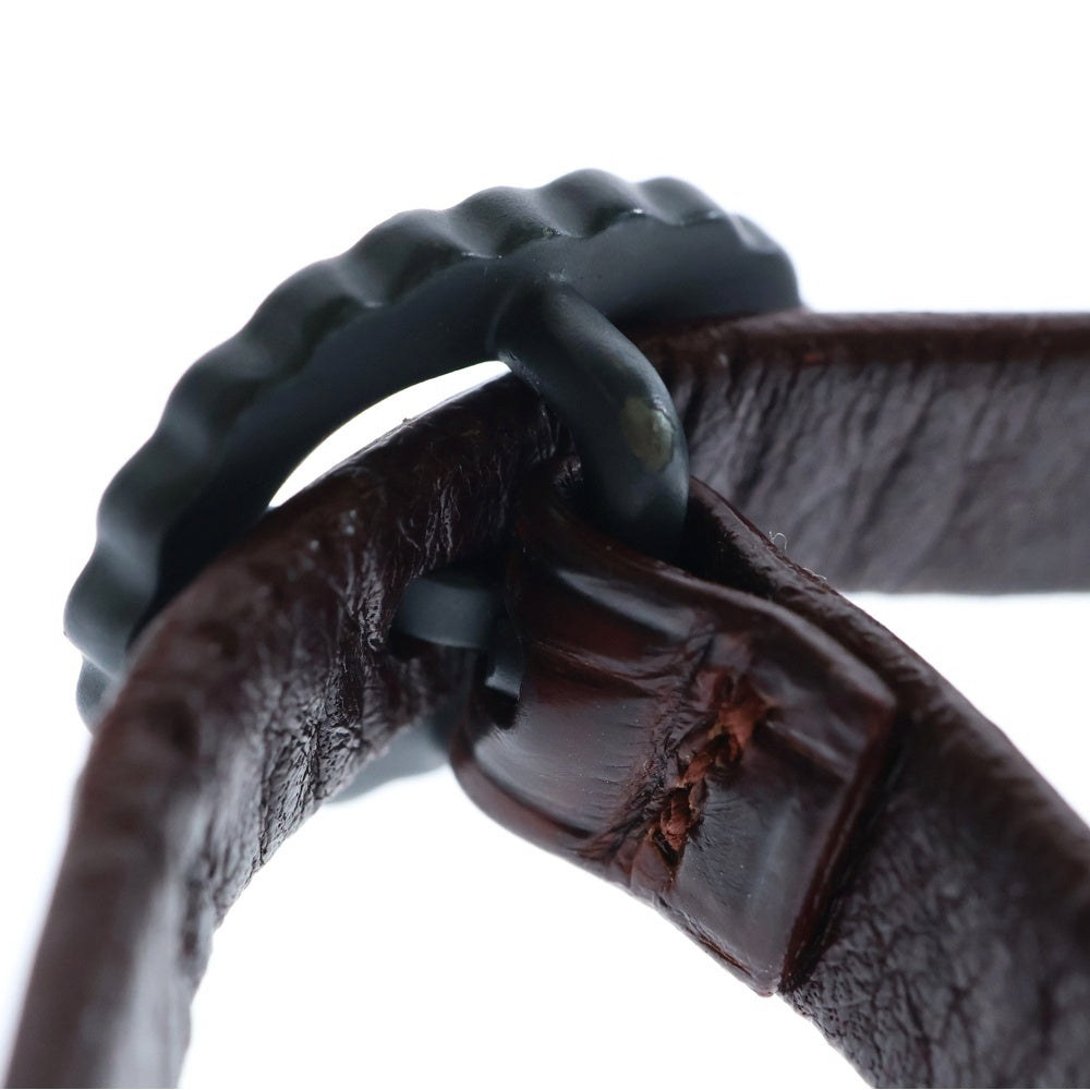 BOTTEGA VENETA(ボッテガヴェネタ) ブレスレット レザー ラインストーン ボルドー ブラウン