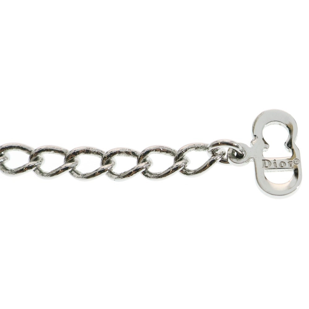 Christian Dior ネックレス ダブルチェーン ハート ラインストーン Christian Dior(クリスチャンディオール) ラインストーン