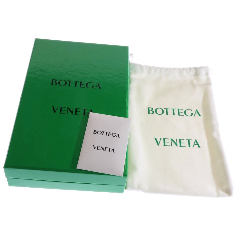 BOTTEGA VENETA(ボッテガヴェネタ) ラウンドジップ イントレチャート ロングウォレット 長財布 カードケース ダークグリーン レザー シルバー金具