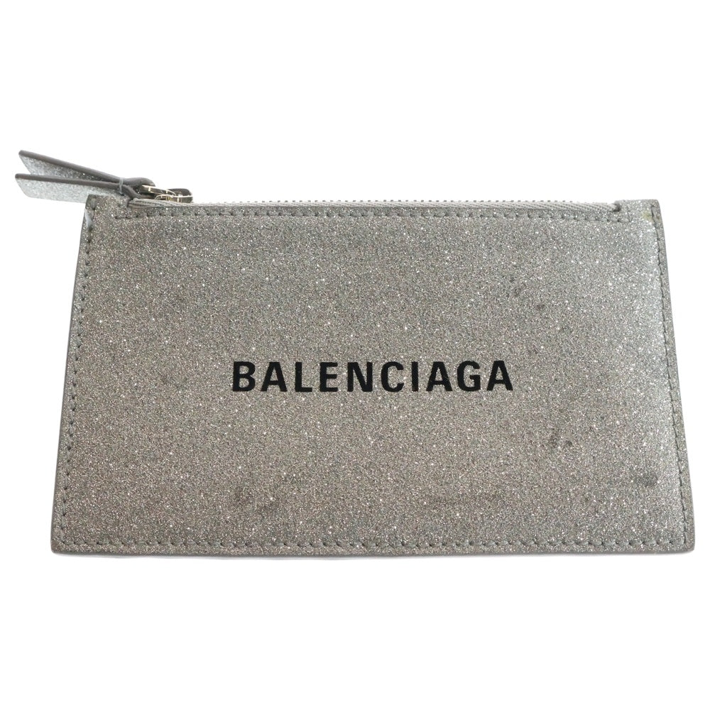 BALENCIAGA(バレンシアガ) カードケース フラグメントケース 小物入れ シルバー ラメ 551990