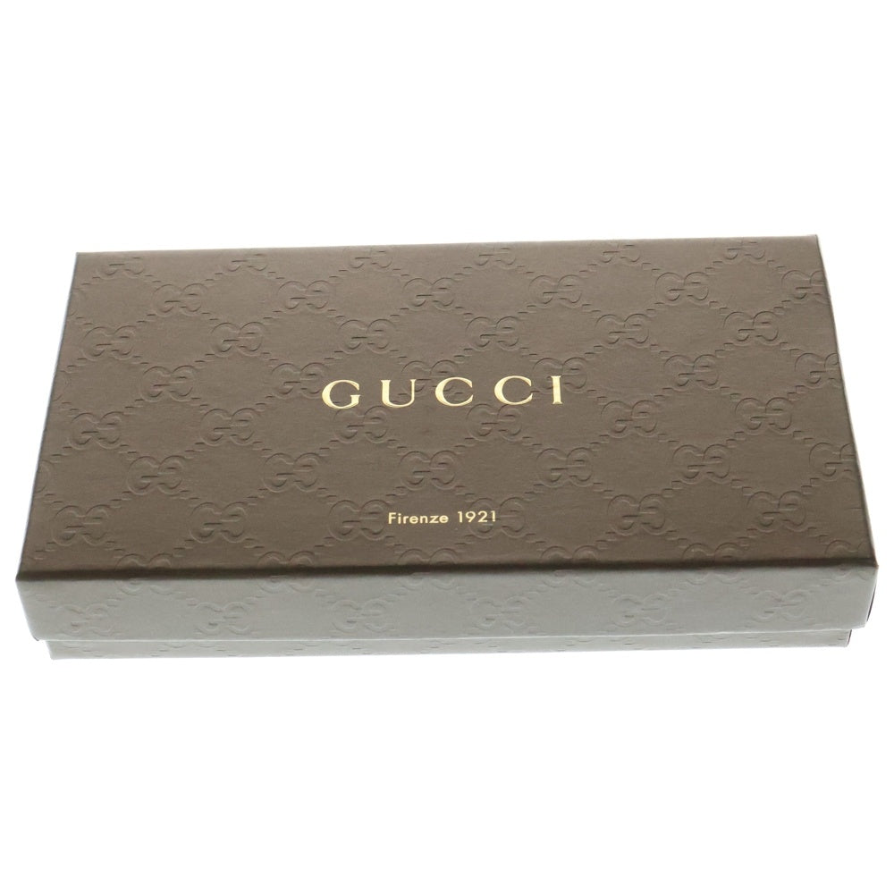 GUCCI(グッチ) ロゴ ジップロングウォレット 二つ折り長財布 ブラック レザー 795296