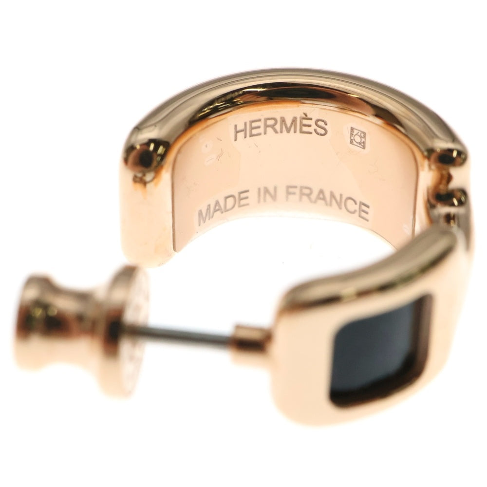 HERMES(エルメス) オランプPM ピアス ピンクゴールド×ブラック GP アクセサリー