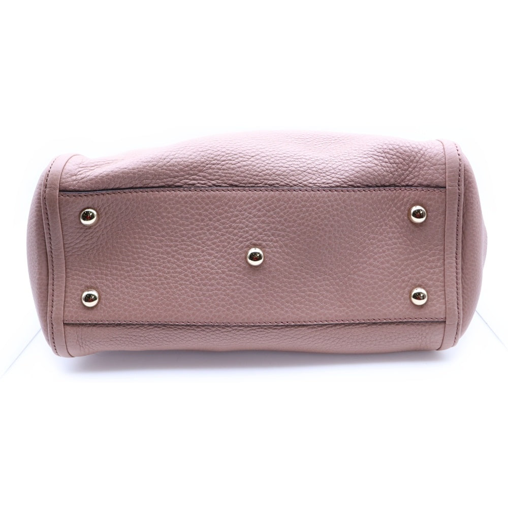 GUCCI(グッチ) GGロゴ ソーホー インターロッキング 2WAY タッセル付レザーハンドバッグ ショルダーバッグ ピンク レディース 369176
