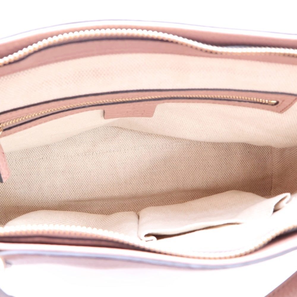 GUCCI(グッチ) GGロゴ ソーホー インターロッキング 2WAY タッセル付レザーハンドバッグ ショルダーバッグ ピンク レディース 369176