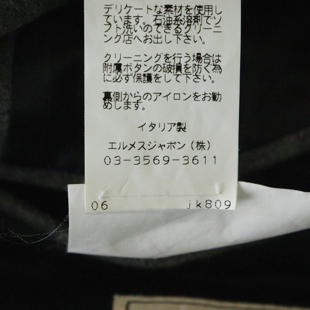 HERMES(エルメス) エクスリブリス ボタン カシミヤ 2B テーラードジャケット グレー G9210