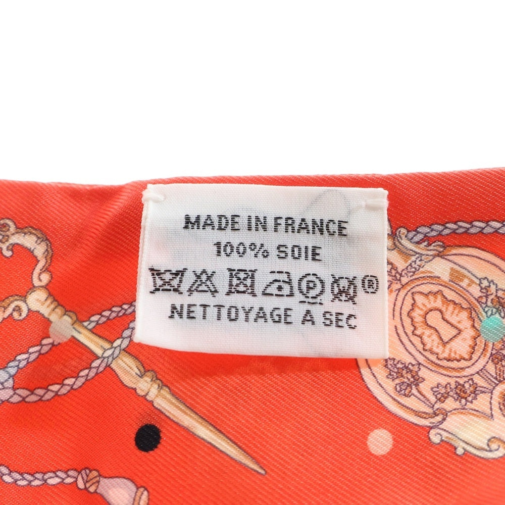HERMES(エルメス) ツイリー Les Cles a Pois レクレアポア レッド シルク スカーフ