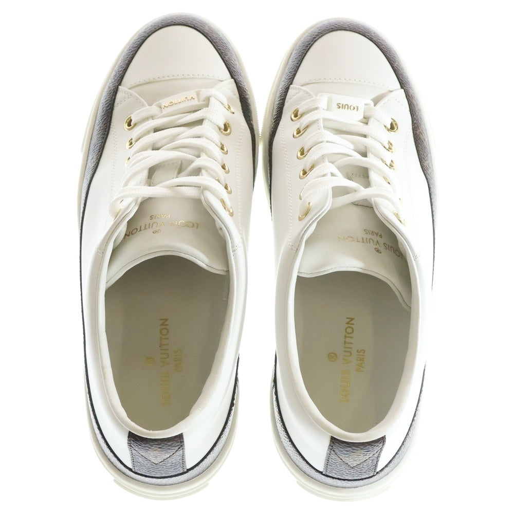 LOUIS VUITTON(ルイヴィトン) ステラーライン モノグラム 切り替え レザー レースアップ ローカットシューズ スニーカー ホワイト レディース