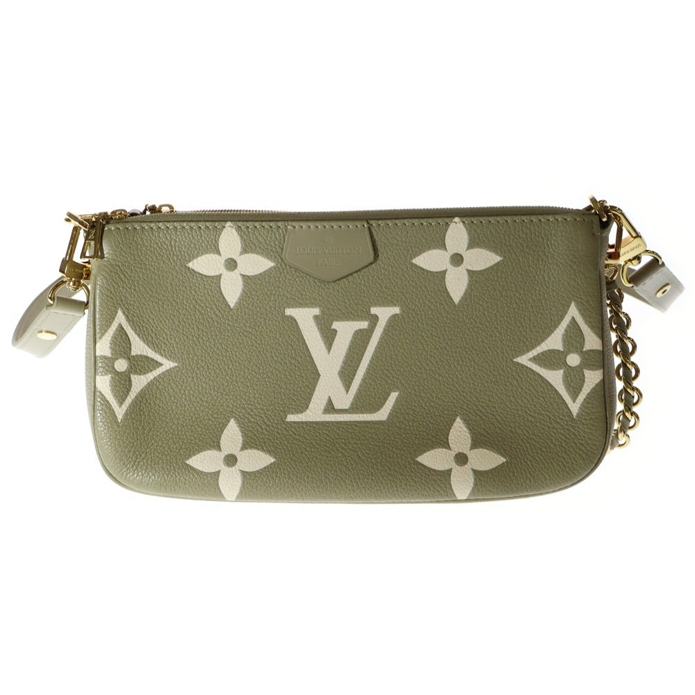 LOUIS VUITTON(ルイヴィトン) モノグラムアンプラント ミュルティ・ポシェット・アクセソワール バイカラー カーキ×ホワイト ハンドバッグ ショルダーバッグ RFID M22670