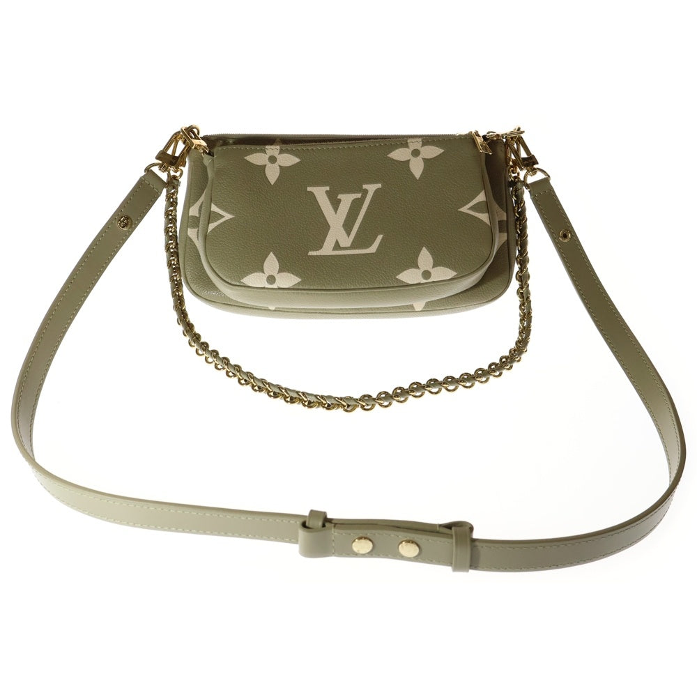 LOUIS VUITTON(ルイヴィトン) モノグラムアンプラント ミュルティ・ポシェット・アクセソワール バイカラー カーキ×ホワイト ハンドバッグ ショルダーバッグ RFID M22670