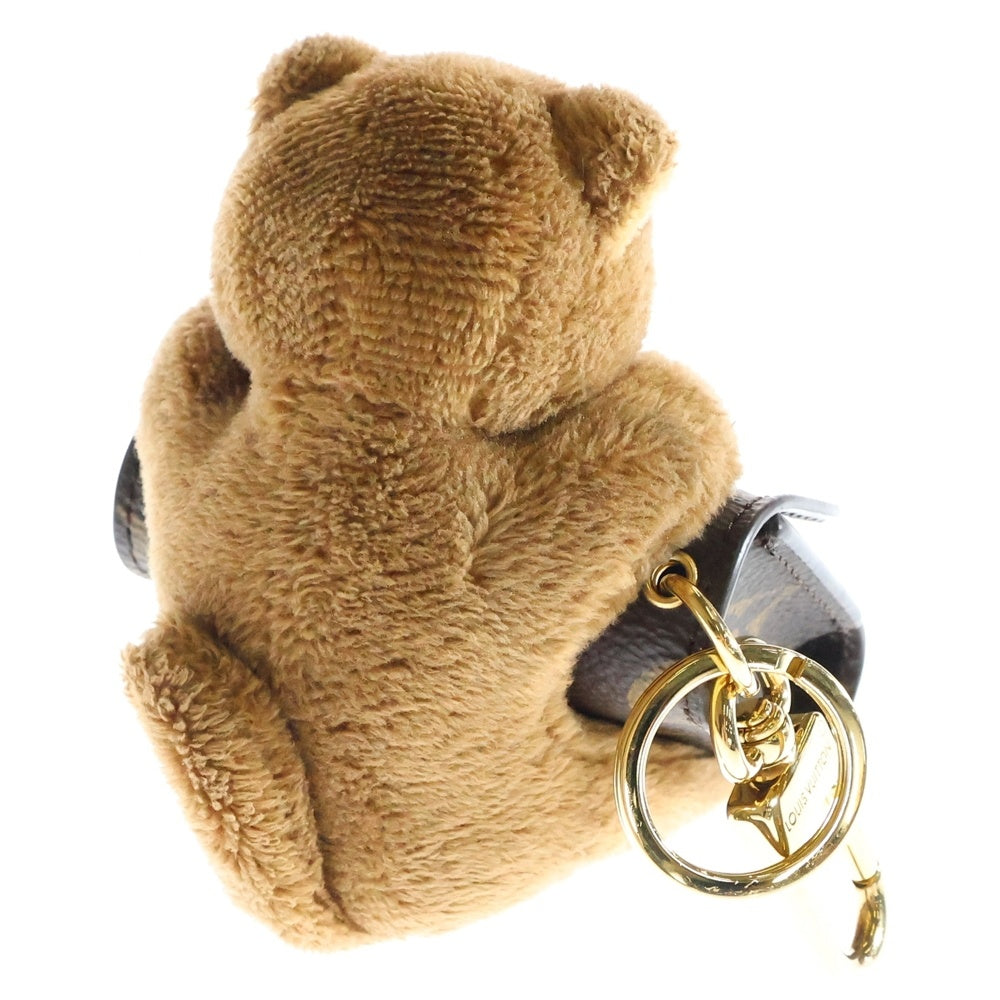 LOUIS VUITTON(ルイヴィトン) LVキュート モノグラム バッグチャーム キーホルダー イヤホンポーチ アクセサリーケース ゴールド金具 ブラウン M01561