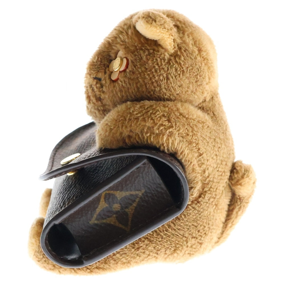 LOUIS VUITTON(ルイヴィトン) LVキュート モノグラム バッグチャーム キーホルダー イヤホンポーチ アクセサリーケース ゴールド金具 ブラウン M01561