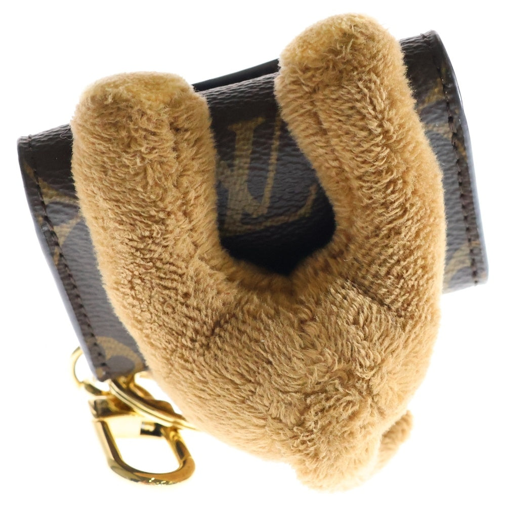 LOUIS VUITTON(ルイヴィトン) LVキュート モノグラム バッグチャーム キーホルダー イヤホンポーチ アクセサリーケース ゴールド金具 ブラウン M01561
