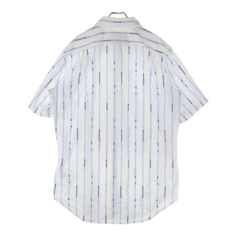 LOUIS VUITTON(ルイヴィトン) 25SS モノグラム ストライプ半袖シャツ ホワイト RM251MF JXD HSS3PW