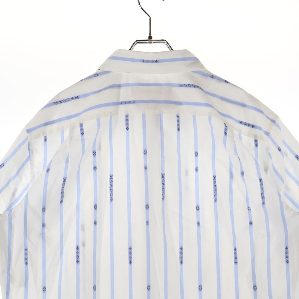 LOUIS VUITTON(ルイヴィトン) 25SS モノグラム ストライプ半袖シャツ ホワイト RM251MF JXD HSS3PW