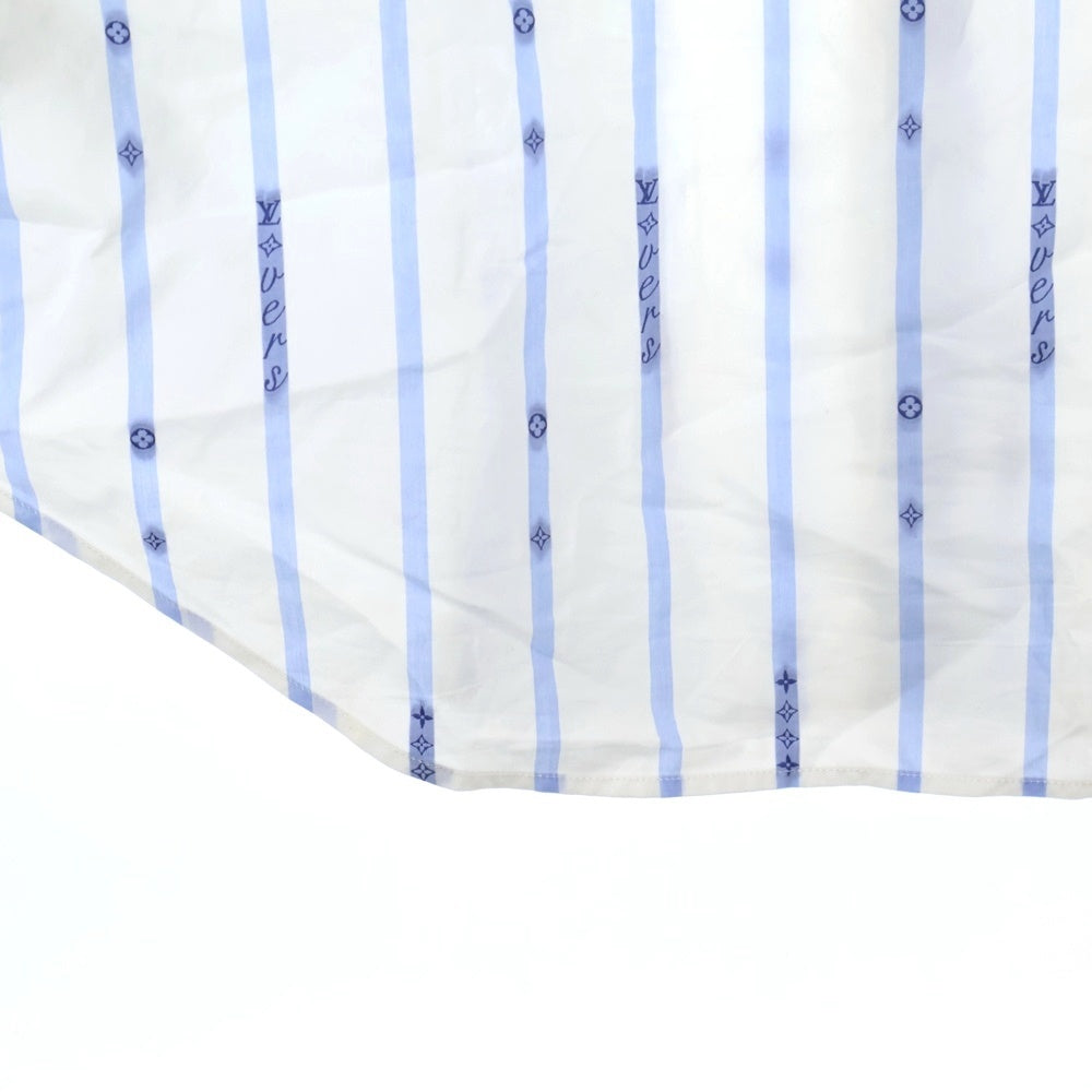 LOUIS VUITTON(ルイヴィトン) 25SS モノグラム ストライプ半袖シャツ ホワイト RM251MF JXD HSS3PW