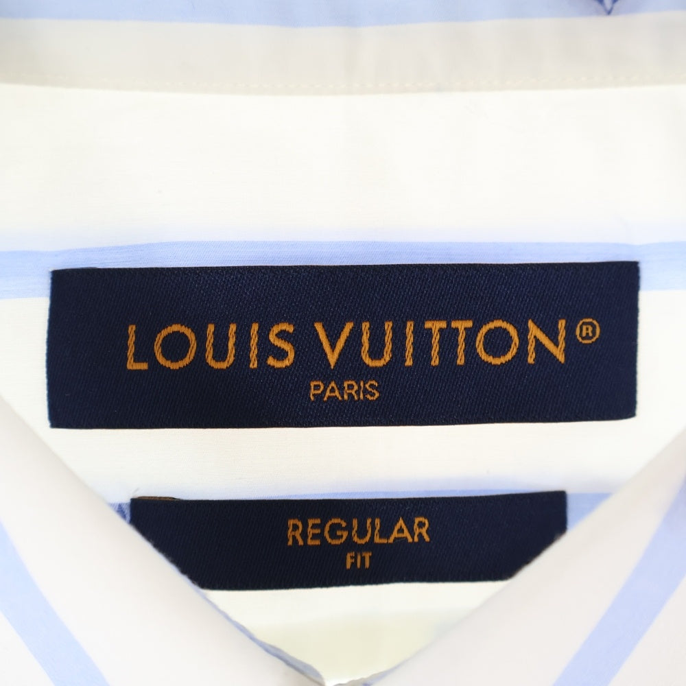 LOUIS VUITTON(ルイヴィトン) 25SS モノグラム ストライプ半袖シャツ ホワイト RM251MF JXD HSS3PW