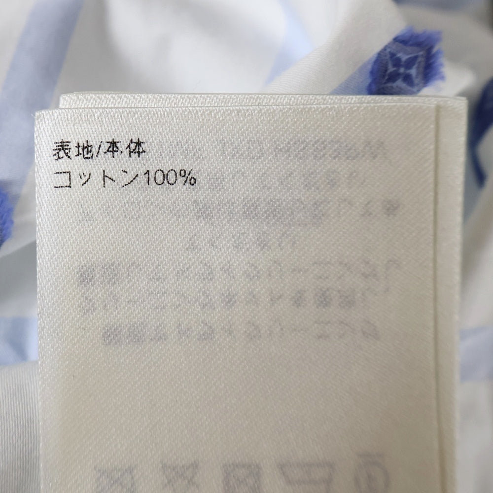 LOUIS VUITTON(ルイヴィトン) 25SS モノグラム ストライプ半袖シャツ ホワイト RM251MF JXD HSS3PW