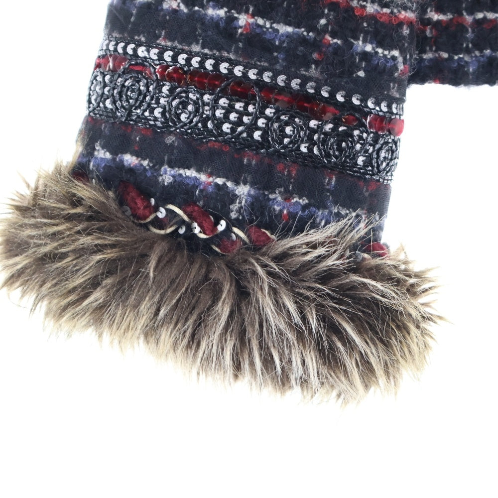 CHANEL(シャネル) ココマークボタン シルク混 モヘアツイード