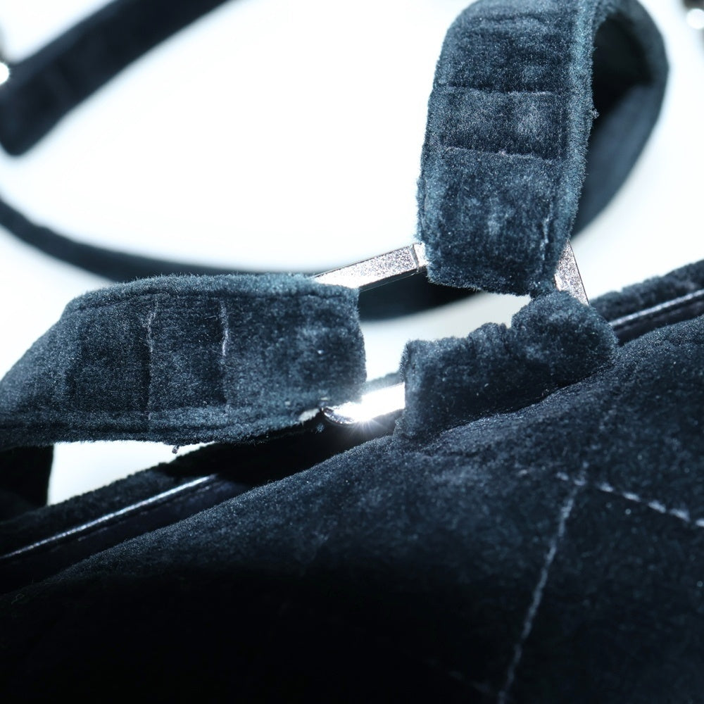 CHANEL(シャネル) マトラッセ25 チェーン バックパック リュックサック シルバー金具 ブラック ベロア