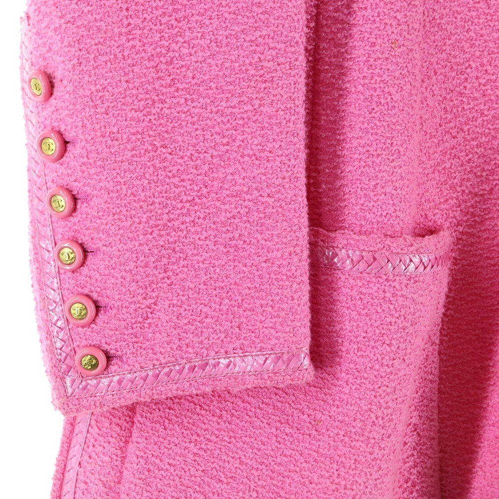 CHANEL(シャネル) P95 スプリングコレクション セットアップ ココマークボタン ナイロン装飾 ジップアップジャケット タイト ミニスカート レディース PO5125VO4023