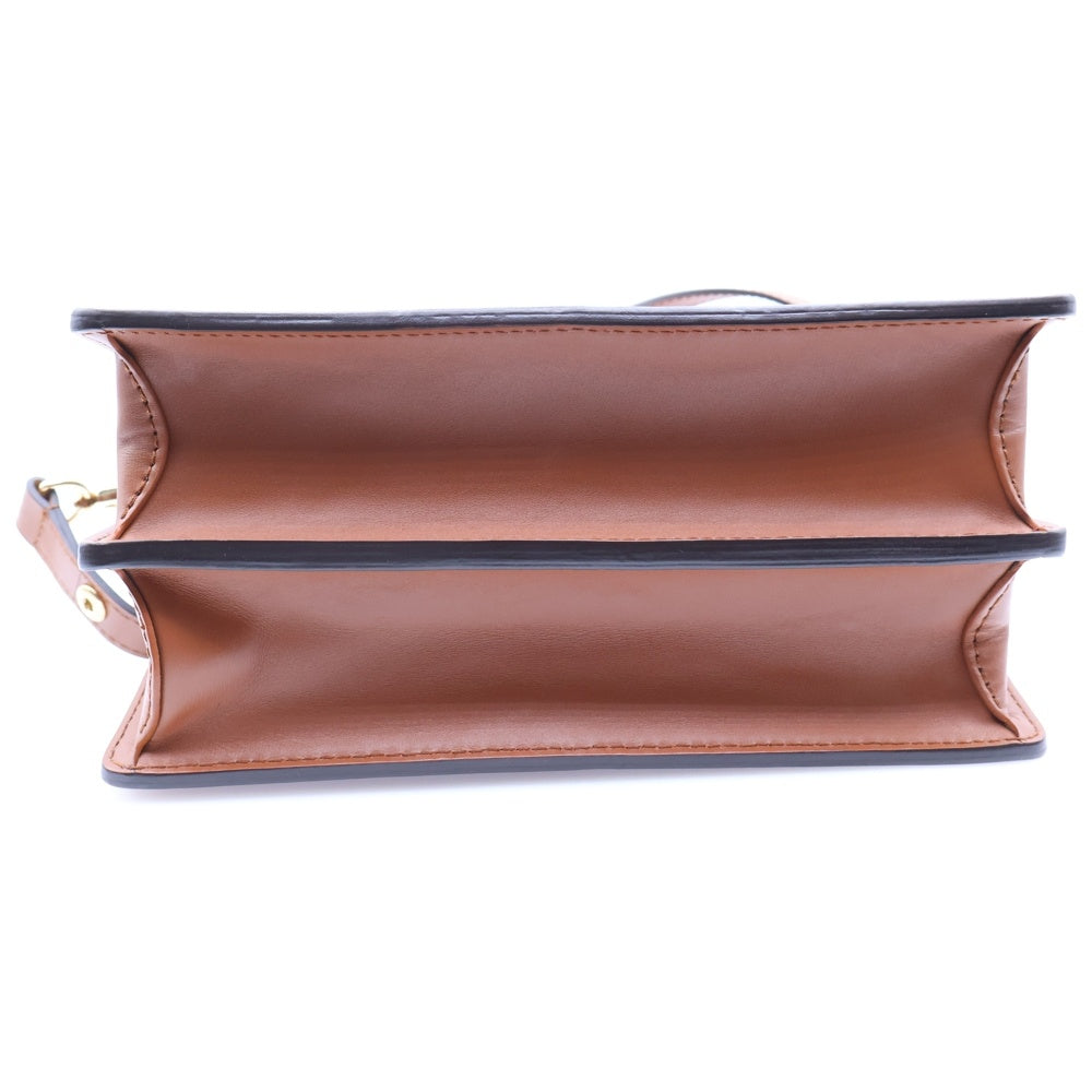 LOUIS VUITTON(ルイヴィトン) ドーフィーヌMM モノグラムリバース ロゴプレート PVC レザー ショルダーバッグ ゴールド金具 ブラウン M45958