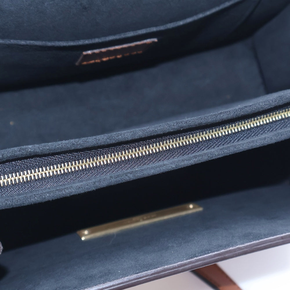 LOUIS VUITTON(ルイヴィトン) ドーフィーヌMM モノグラムリバース ロゴプレート PVC レザー ショルダーバッグ ゴールド金具 ブラウン M45958