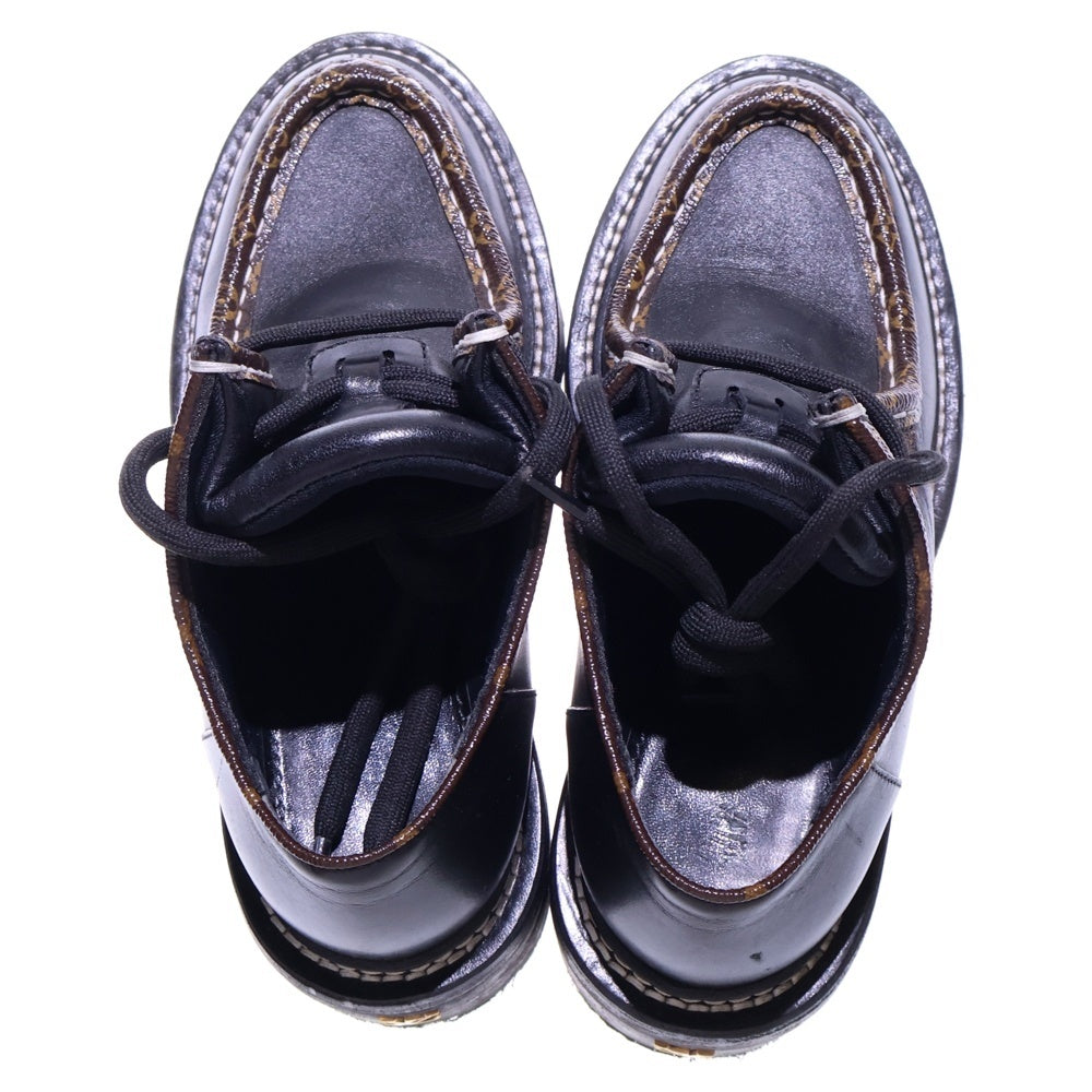 LOUIS VUITTON(ルイヴィトン) LVボブール ライン ダービー モノグラム 切り替え レザー レースアップ 厚底 ローカットシューズ ブラック/ブラウン レディース 1A5SOB