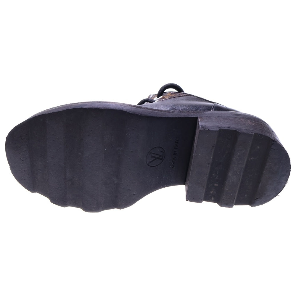 LOUIS VUITTON(ルイヴィトン) LVボブール ライン ダービー モノグラム 切り替え レザー レースアップ 厚底 ローカットシューズ ブラック/ブラウン レディース 1A5SOB