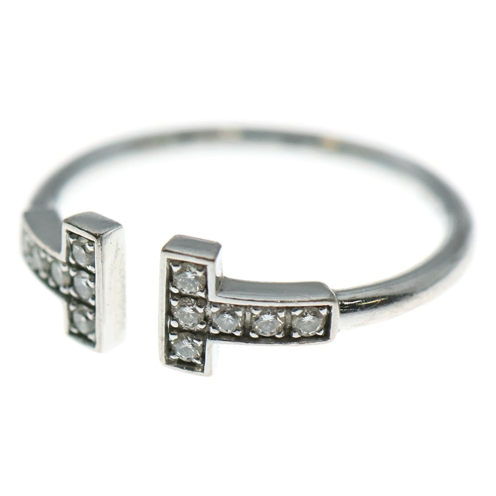 TIFFANY&Co(ティファニー) Tワイヤー ダイヤ付リング 指輪 ホワイトゴールド Au750WG #54