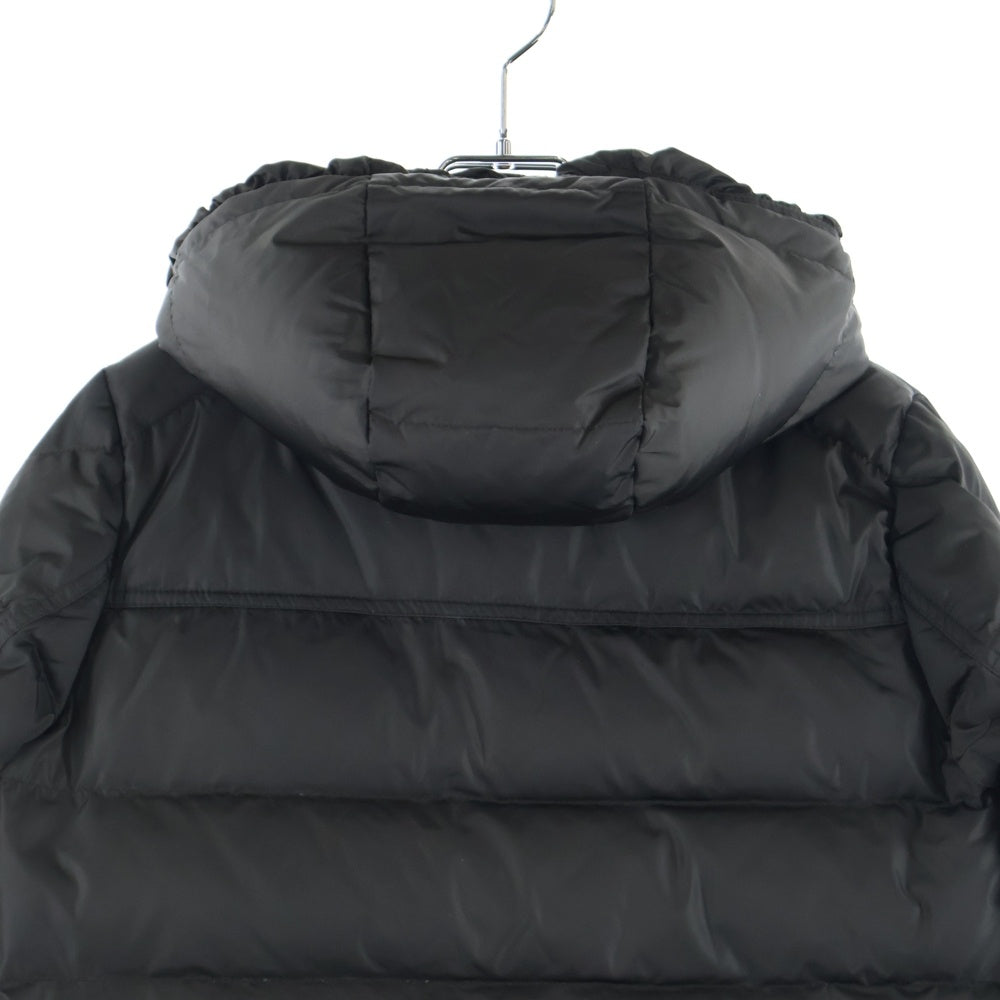 MONCLER(モンクレール) 15AW SERRE セール ワッペンロゴ ギャザーデザイン フーデッド ジップアップ ダウンジャケット ブラウン レディース A20934630705 54155