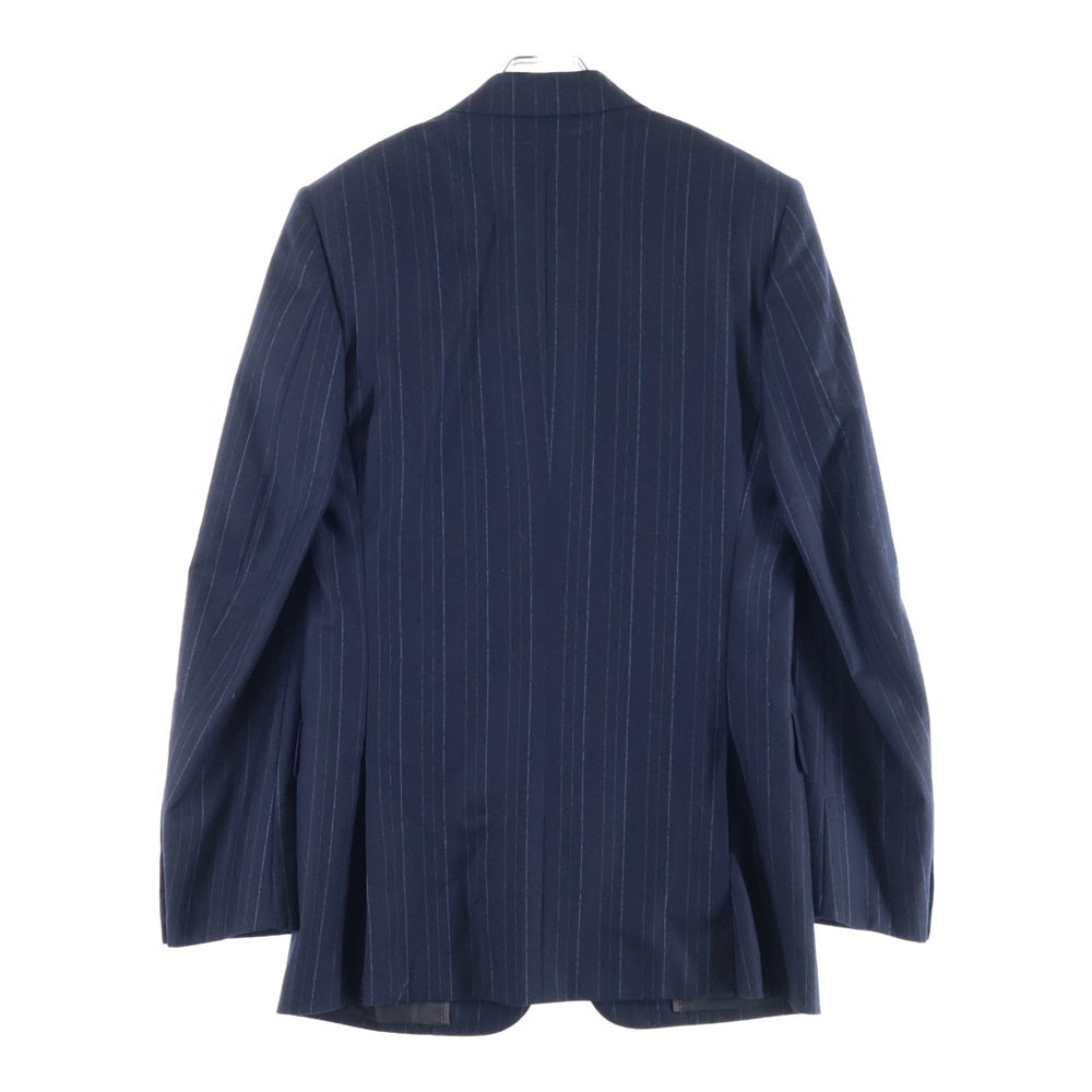 LOUIS VUITTON(ルイヴィトン) セットアップスーツ ストライプ総柄 ウール 3B テーラードジャケット 1タック スラックスパンツ ネイビー V8201/SZ7