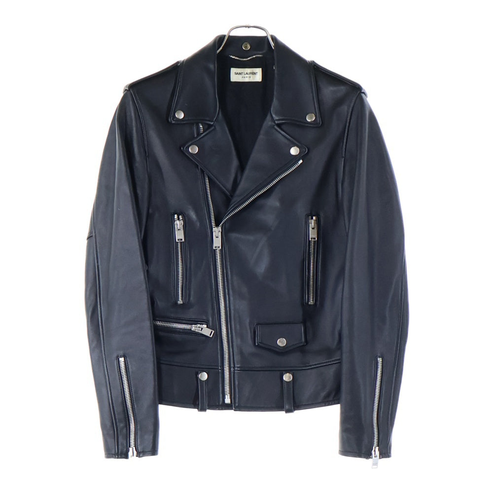 SAINT LAURENT PARIS(サンローランパリ) 15AW エディ期 L01 クラシックモーターサイクル ラムスキン レザー ダブルライダース ジャケット ブラック 397290