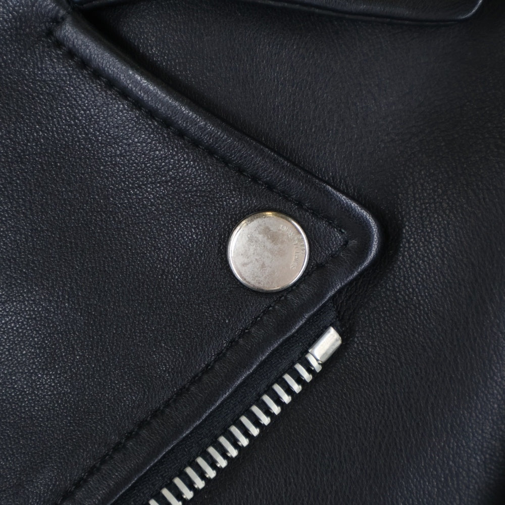 SAINT LAURENT PARIS(サンローランパリ) 15AW エディ期 L01 クラシックモーターサイクル ラムスキン レザー ダブルライダース ジャケット ブラック 397290