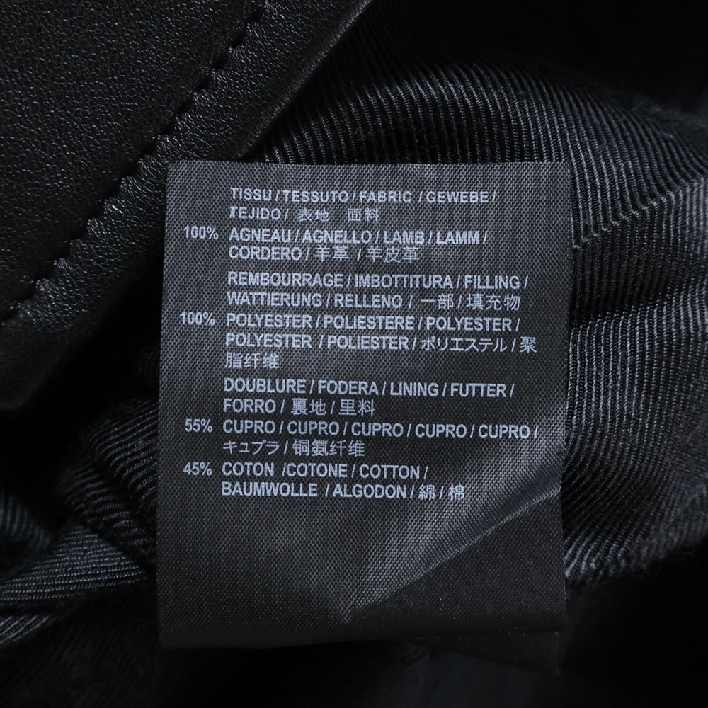 SAINT LAURENT PARIS(サンローランパリ) 15AW エディ期 L01 クラシックモーターサイクル ラムスキン レザー ダブルライダース ジャケット ブラック 397290