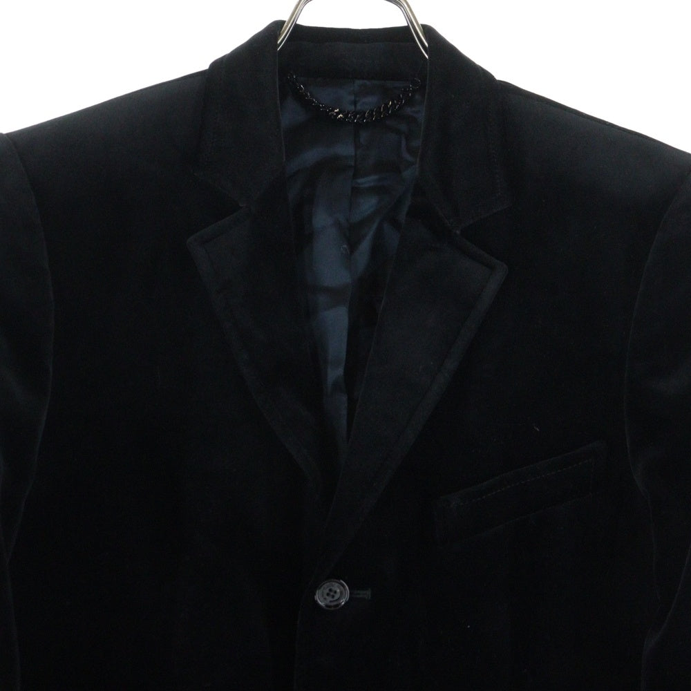 BURBERRY(バーバリー) ベロア ベルベット 3B テーラードジャケット ブラック WJG12-248-09