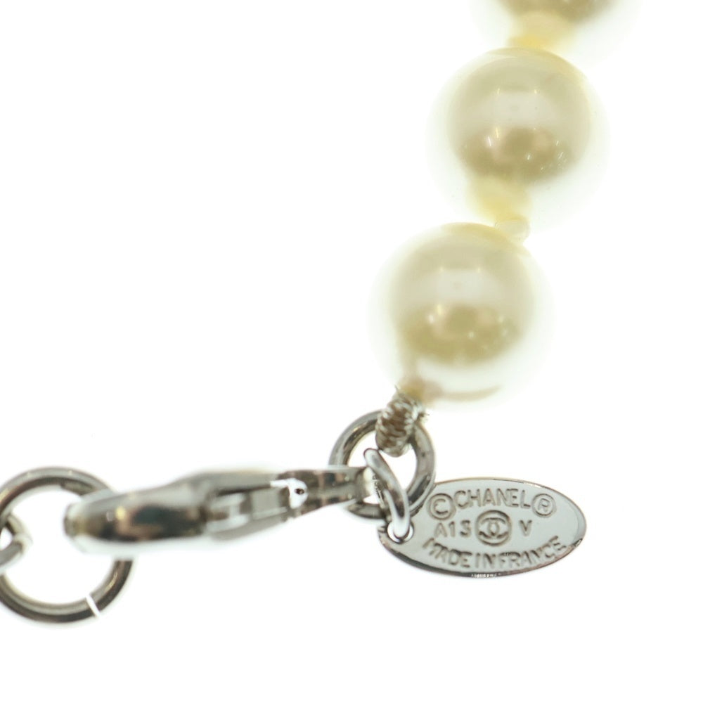 CHANEL(シャネル) ココマーク フェイクパールネックレス ペンダント シャンパンゴールド金具 A13V