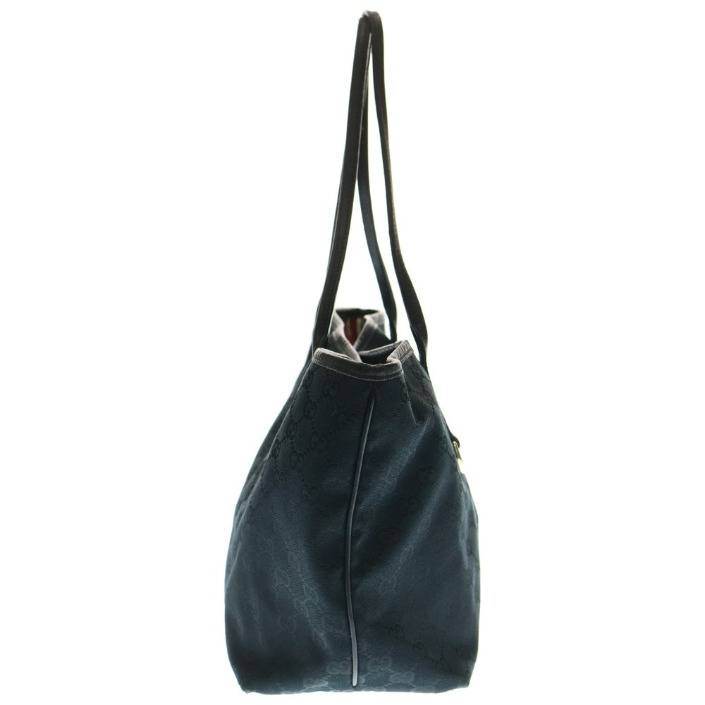 GUCCI(グッチ) GGキャンバス トートバッグ ハンドバッグ ブラック レザー×キャンバス 169946