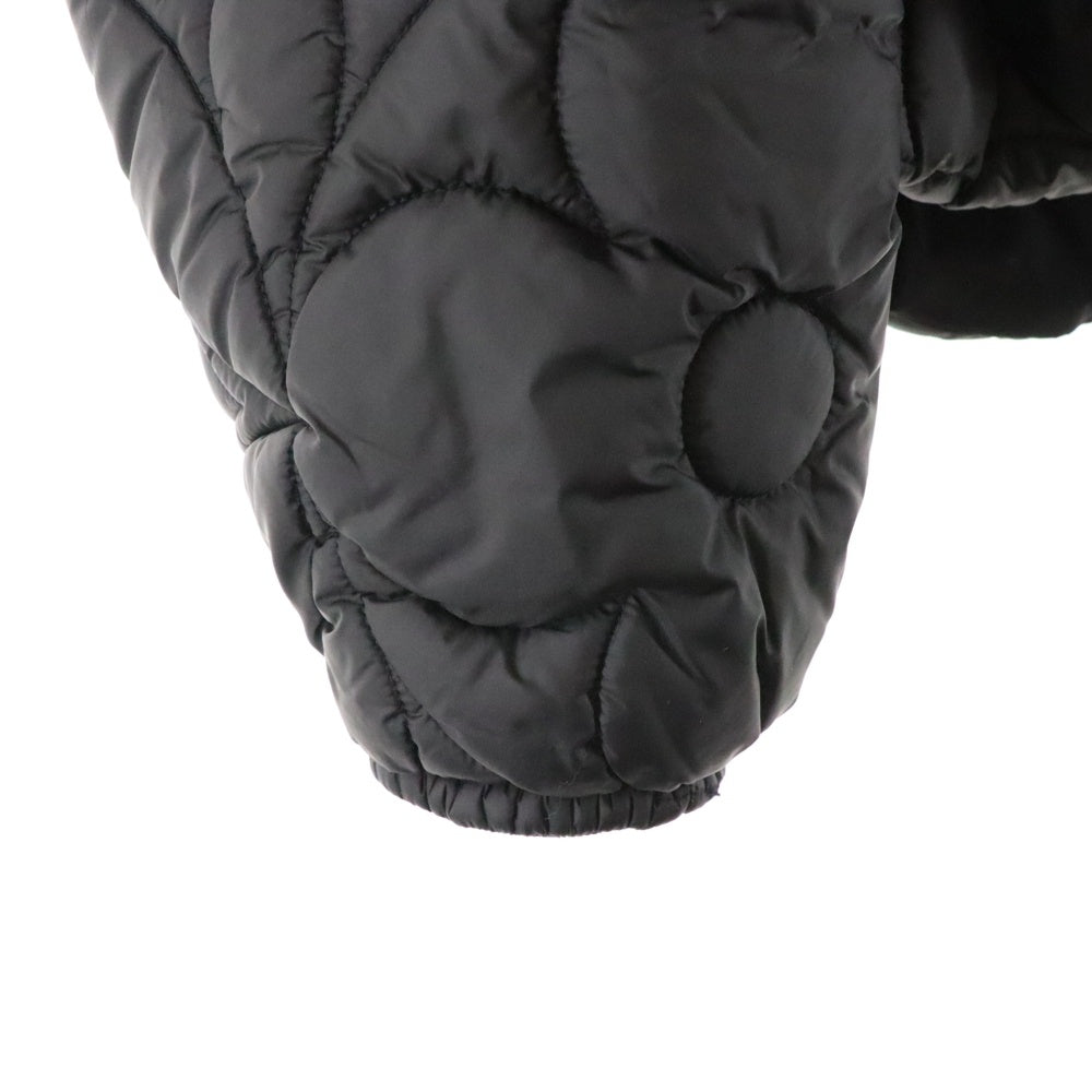 LOUIS VUITTON(ルイヴィトン) 19AW モノグラム キルティング リバーシブル ナイロン フーデッド ジップアップ パファー 中綿ジャケット ブラック HIB47WRSB A225