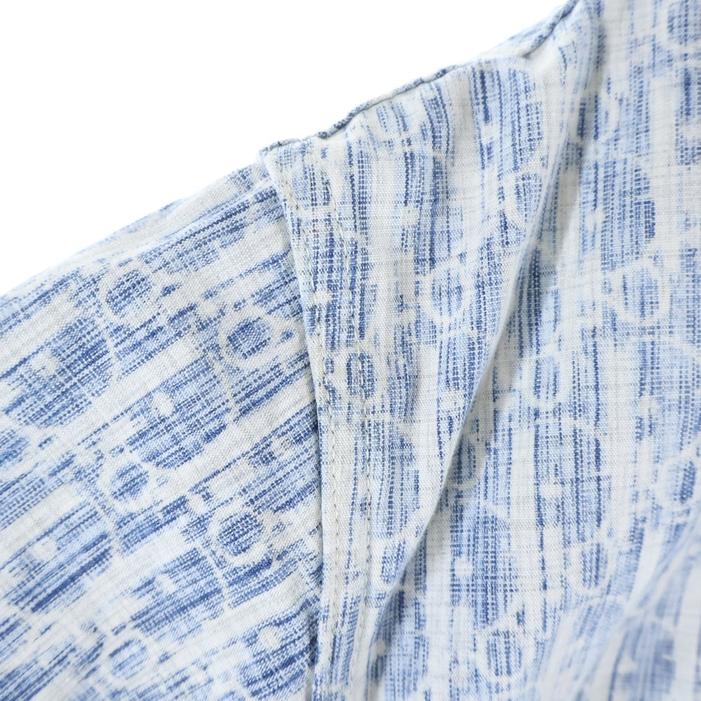 DIOR(ディオール) 20AW オブリーク 総柄 コットン 長袖 オーバーシャツ ブルー 013D585Y989