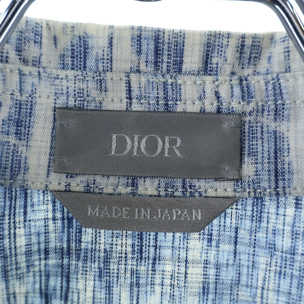 DIOR(ディオール) 20AW オブリーク 総柄 コットン 長袖 オーバーシャツ ブルー 013D585Y989