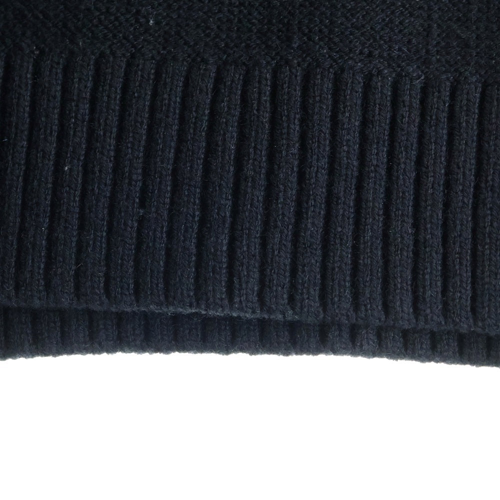 BURBERRY(バーバリー) ウール ケーブルニット クルーネック ロングスリーブ 長袖 セーター ブラック 8036590