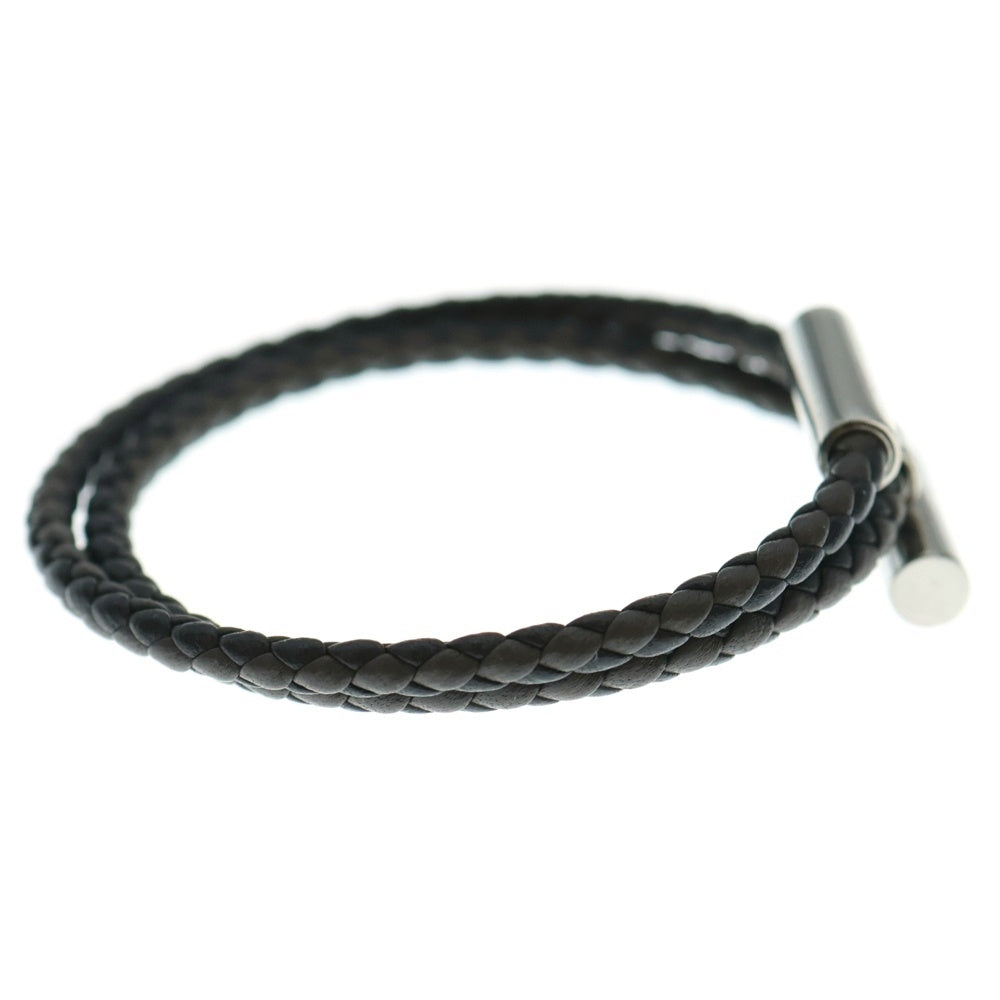 HERMES(エルメス) トゥルニス トレッセ ブレスレット ブラウン シルバー金具 レザー