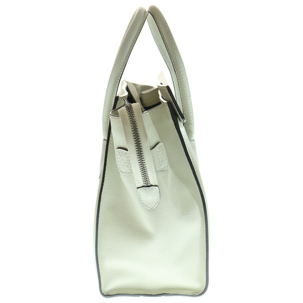 セリーヌ　ラゲージ　マイクロ　メタリックシルバー　ハンドバッグ　美品☆ org.jpg