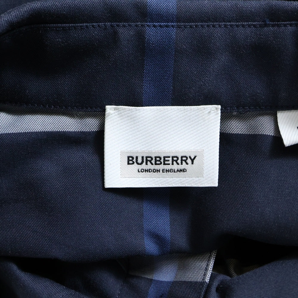BURBERRY(バーバリー) ノバチェック総柄 レギュラーカラー 半袖シャツ ネイビー 8071026