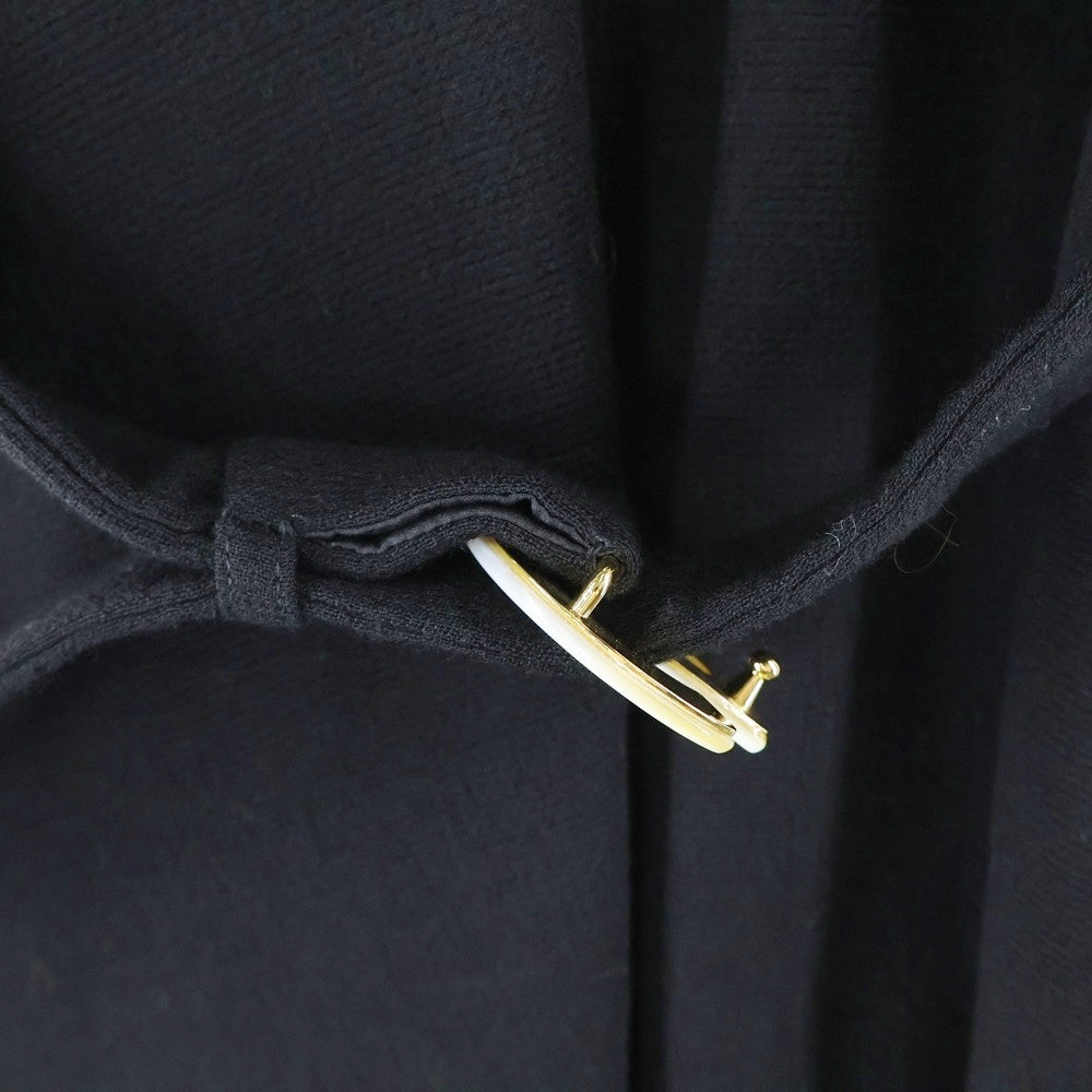 GUCCI(グッチ) Gロゴ シェルバックル ベルト ウール 半袖 ミニ ワンピース ブラック レディース 643352